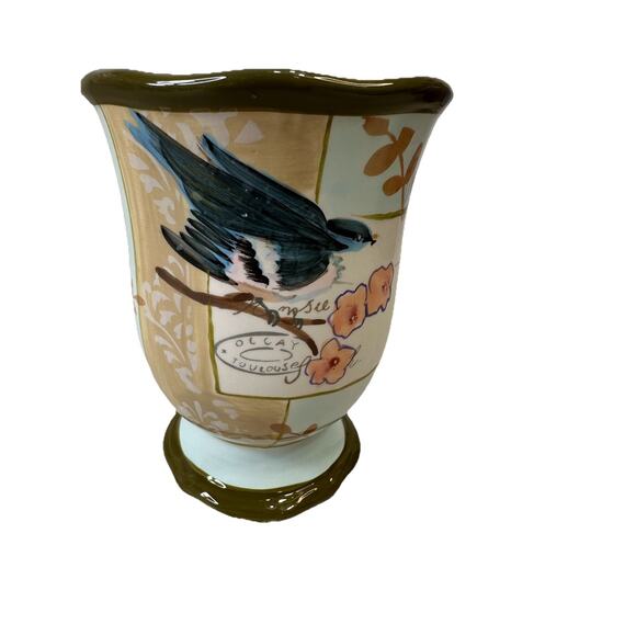Blue Jay Bird Hand-Painted Coffee Mug Certified International Jennifer Brinley - Picture 4 of 8